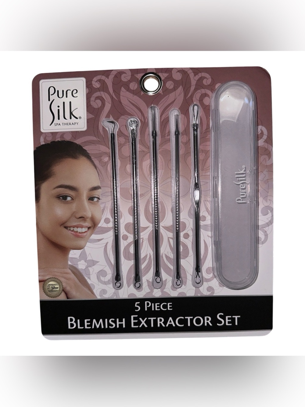 5-Piece Blemish Extractor Set - Silver - Picture 1 of 3